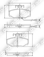DB1226PM DISC PAD SET REAR JAGUAR XJ SERIES XJ6 3.6  4.0 1988-89  DB1226  ADB1226