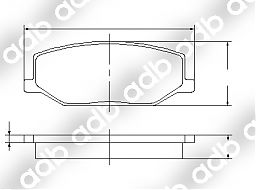 DB0403PM FRONT DISC PAD SET HOLDEN DROVER 4WD 85-87 SUZUKI SIERRA JIMNY DB403 ADB403