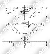 DB0296PM DISC PAD SET REAR BMW 3 SERIES 520 524 525 528 6 SERIES 7 SERIES M6 Z1 DB0296 DB296 ADB296 DB0296PM PN0013 PN0013W