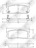 DB1280-4WD DISC PAD SET REAR HOLDEN FRONTERA 4WD WAGON 1995-2004 ADB1280 DB1280 DB1280L ISUZU (GM) 8-97175-530-0 8971755300 TRW GDB1187