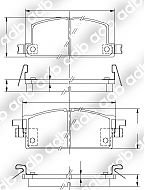 DB0327PM DISC PAD SET FRONT HOLDEN JACKAROO 4WD 81-85 CHEVROLET LUV ISUZU PICK-UP RODEO K-SERIES FASTER BIG HORN DB0327 DB327 ADB327