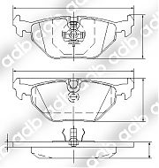 DB1132PM DISC PAD SET REAR BMW 5 SERIES 1988-1996 DB1132 DB1132HD ADB1132