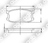 DB0241PM FRONT DISC PAD SET FORD LASER & METEOR GA GB MAZDA BD BF SERIES DB0241 ADB241 DB0241 DB241