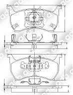 DB0414PM DISC PAD SET FRONT MAZDA GC SERIES 4WD SEDAN COUPE 85-87 MAZDA CAPELLA 626 FORD TELSTAR DB414 ADB414