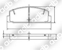 DB0417PM DISC PAD SET REAR MAZDA BJ 1.6 PROTEGE SEDAN 98-03 FORD TELSTAR LASER MAZDA RX SERIES CAPELLA WAGON EFINI MS-6 CRONOS DB417 ADB417