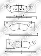 DB0279PM DISC PAD SET REAR MAZDA GC SERIES FWD SEDAN COUPE 85-87 FORD TELSTAR 86-87 DB0279 DB279 ADB279