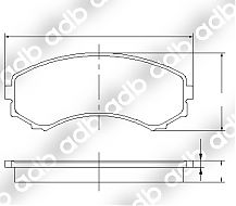 DB1385PM FRONT DISC PAD SET FORD ECONOVAN HOLDEN FRONTERA 01- MAZDA E2000 E2200 MVP ADB1385  DB1385 DB1385HD Ford Econovan 2.0LTR 1984 - 1992   Holden Frontera 4WD  Mazda E Series E2000  E2200  1999-  Mazda BongoSK 1999 Mazda MPV LV Series