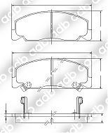 DB0390PM DISC PAD SET FRONT HONDA ACCORD 1.6 AC 1.8 AD 1984 - 1985 CIVIC 1987 - 199 3 & 4 DOOR SHUTTLE 1988 - ON 1.5 EE1 EE2 DB0390 DB390 ADB390