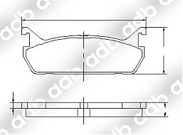 DB1180PM DISC PAD SET REAR DAIHATSU APPLAUSE 90-99 1.6 MAZDA MX5 89-93 FORD LASER 90-94 ADB1180 DB1180 TOYOTA V9118-D003 TRW GDB887