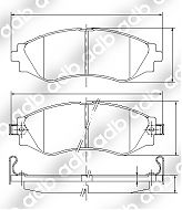 DB1370PM DISC PAD SET FRONT HOLDEN EPICA 2.0 EP 07- ADB1370 DB1370 HOLDEN BARINA TK 1.4 1.6 SEDAN HATCHBACK 2010-2011 GDB3171