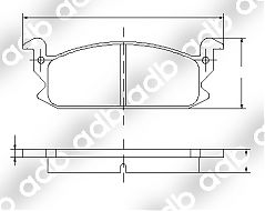 DB0383PM FRONT DISC PAD SET DAIHATSU CHARADE 1983-87 G11 TURBO G11 G21 1985-2000 DB383 ADB383