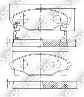 DB1271PM FRONT DISC PAD SET SUIT DAIHATSU CHARADE G200 G203 6/93-6/00 PYZAR 5D WAGON 2/97-99 ADB1271