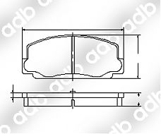 DB0112PM DISC PAD SET FRONT DAIHATSU CHARMANT 1978-81 1400 1600 DB0112 ADB112