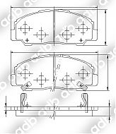 DB1212-4WD DISC PAD SET FRONT DAIHATSU Cuore SE ST SX 4WD Feroza 89-99 Rocky 90-99 FOR TOYOTA Blizzard 88-90 DB1212 ADB1212 GDB7528