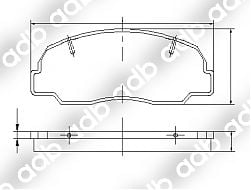 DB0292-4WD FRONT DISC PAD SET DAIHATSU Rocky 84-90 Rugger 84-93 Scat 83-84 Feroza 89-92 FORD Courier 81-84 MAZDA B1800 B2000 81-85 E1600 E2000 E2200 82-84 FOR TOYOTA Blizzard 87-88 DB0292 DB292 ADB292