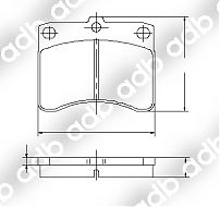 DB0435PM FRONT DISC PAD SET DAIHATSU Cuore 850 84-ON Handivan S75 S76 86-90 Hi-jet 83-93 Mira L200 L210 90-92 DB435 JCP549 20780 ADB435