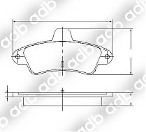 DB1313PM DISC PAD SET REAR FORD COUGAR 2D COUPE 2.5 2.6 V6 24V DB1313 ADB1313