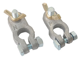 BT1600 PAIR BATTERY TERMINAL HEAVY DUTY LEAD WING NUT BATTERY TERMINALS