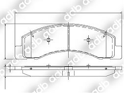 DB1731PM DISC PAD SET FRONT FORD F250 XL 2001- F350 RM XL 2000- DB1731 DB1731HD GDB7671 ADB1731 BENDIX AUS F81Z2001AB FORD 1C3Z2001AB FORD YU2Z2V001BA FORD 1C3Z2001AA FORD 2U2Z2V001AF MINTEX MDB2319 MOTORCRAFT BR1266 BRSD756 NiBK PN0057 SANGSIN SP1296