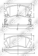 DB1216PM DISC PAD SET FRONT MAZDA FAMILIAR VAN WAGON NISSAN PULSAR SENTRA ADB1216 DB1216 GDB1013 D1136 MAZDA1N01-33-28Z MAZDA1Y1L-33-28Z MAZDA1N03-33-28Z MAZDA1N03-33-28ZA MINTEXMDB1590 NiBKPN2225