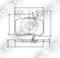 DB1296PM DISC PAD SET REAR MERCEDES-BENZ 1.8 2.0 2.3 2.6 W201 WITH ASR 90-93 2.0 SEDAN W124 90-93 2.0 DIESEL SEDAN 90-93 ADB1296