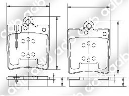 DB1457PM DISC PAD SET REAR MERCEDES-BENZ 1.8 KOMPRESSOR SEDAN 2.0WAGON C200 KOMPRESSOR 2.1 CDI C230 C270 DB1457GCT GDB1334 DB1457L DB1457 ADB1457