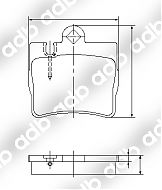 DB1458PM DISC PAD SET REAR MERCEDES-BENZ S280 S430 S500 S600 S CLASS DB1458 DB1458L GDB1455 ADB1458