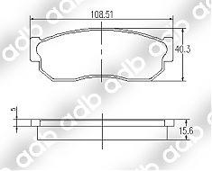 DB0293PM DISC PAD SET FRONT NISSAN 120Y 140Y 79-82  CHERRY N12 82-85 PULSAR VAN RPN 12 1300 RHN 12 HN 12 EXA TURBO DB0293 DB293 ADB293