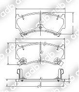 DB1302PM DISC PAD SET FRONT NISSAN 200SX  S14 COUPE NON TURBO PULSAR N15 1.6  TOYOTA V9118-N055 TRW GDB3180 TRW GDB3156 TRW GDB3275 WVA 23796 DB1302 ADB1302