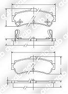 DB1411PM DISC PAD SET REAR NISSAN 200SX S14 NON TURBO 95-99  SENTRA 1.6 2.0 95-99 DB1411 DB1411L ADB1411