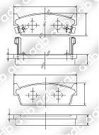 DB1144PM DISC PAD SET REAR NISSAN 240SX 89-93 300C 85-86 CIMA 88-92 SKYLINE 86-90 IMPORT ADB1144 DB1144 LAUREL CEFIRO