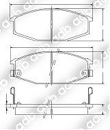 DB0369PM DISC PAD SET FRONT NISSAN 280ZX 82-83 DB369 ADB369