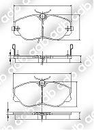DB1152PM DISC PAD SET FRONT NISSAN 300ZX 87-89 FAIRLADY Z 86-88 DB1152 DB1152HD ADB1152