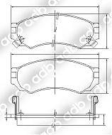 DB1214PM DISC PAD SET FRONT NISSAN AUSTER 1.8 IMPORT BLUEBIRD 1987-92 U11 U12  DB1214 ADB1214