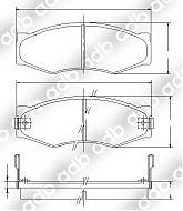 DB0382PM DISC PAD SET FRONT NISSAN AUSTER 1.8 CIMA GLORIA MAXIMA U11 NAVARA 2.7D D22 SKYLINE HR31 SILHOUETTE VANETTE DB382 ADB382 NissanSkyline1986 - 1990HR31 2.0 (Import)DB382  NissanSkyline