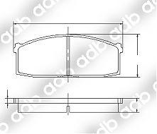 DB0225PM DISC PAD SET FRONT NISSAN BLUEBIRD 910 TRX 80-86 PRAIRIE BM10 82-85 SKYLINE 2.4 SEDAN 82-86 STANZA VANETTE DB0225 DB225 GDB197 ADB225