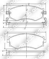 DB1202PM DISC PAD SET FRONT NISSAN BLUEBIRD HU12 1989-92 DB1202 NISSAN BLUEBIRD HU12 (S.E.A) 1989 - 1992 ADB1202