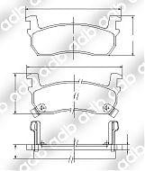 DB0316PM DISC PAD SET FRONT NISSAN MICRA 83-91 DB0316 DB316 ADB316