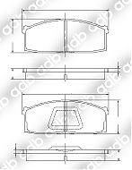 DB0294PM DISC PAD SET FRONT NISSAN SKYLINE R30 2.4 SEDAN STANZA SEDAN DB0294 DB294 ADB294