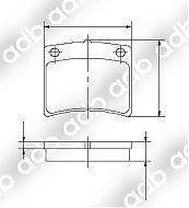 DB0263PM DISC PAD SET REAR NISSAN 260C DB0263 DB263 DISC PAD SET   Nissan280C1980 - 1984430 Series ADB263 Nissan260C1980 - 1984260C DB263