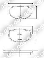 DB0284PM DISC PAD SET REAR NISSAN 280ZX COUPE 82-83 DB0284 DB284 GDB7547 ADB284