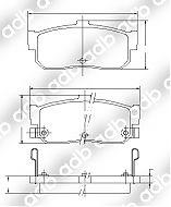 DB1247PM DISC PAD SET REAR NISSAN BLUEBIRD U13 LX SSS MAXIMA A32 A33 PULSAR ADB1247 DB1247 DB1247L DB1247HD ALMERA