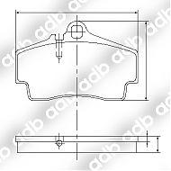 DB1467PM DISC PAD SET REAR PORSCHE BOXSTER 2.5 2.7 3.2S DB1476 DB1476L ADB1476