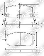 DB0392-4WD DISC PAD SET FRONT SUBARU AC AN AN3 BRAT BRUMBY DB0392 DB392 DB392GCT GDB215 ADB392