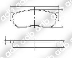 DB0309PM DISC PAD SET FRONT SUBARU JUSTY KA5 SHERPA DB0309 ADB309 DB309 DISC PAD SET FRONT SubaruSherpa1983 - 1987KM3 VanDB309  SubaruJusty1987 - 1989KA5, 6DB309