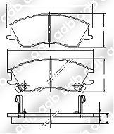 DB1184PM DISC PAD SET FRONT SUBARU JUSTY 1990-94 13" WHEELS TRW GDB899 7251-93040 SUBARU 7251-93041 ADB1184