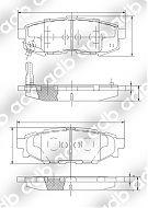DB1803-4WD DISC PAD SET REAR SUBARU FORESTER 08- IMPREZA 2.0 2.5 AWD 07-LEGACY 2.0(USA) 2.5 3.0(USA) 04-05 BL BP 05- LIBERTY 4D SEDAN 03- LIBERTY 3.0R 04-06 OUTBACK 3.0 2.5 3.0 00- DB1803 ADB1803 GDB3373