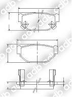 DB0419PM DISC PAD SET REAR SUBARU LEONE MAR 85-94 ALL MODELS WITH 4 WHEEL DISC BRAKES SUBARU VORTEX 87-90 DB419 ADB419