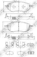 DB1722PM DISC PAD SET FRONT SUBARU TRIBECA NOV 06-NOV 07 ADB1722 DB1722 SUBARU LIBERTY LEGACY OUTBACK GDB3372  FDB1984 MINTEX MDB2704 NiBK PN7499 NISSHINBO PF-7499