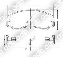 DB0418PM DISC PAD SET FRONT SUBARU LEONE ALL MODELS WITH 4 WHEEL DISC BRAKES 85-94 DB0418 DB418 ADB418